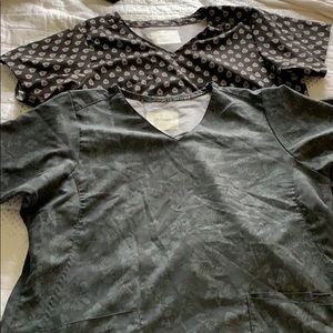 Vera Bradley size L scrub tops